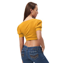 将图片加载到图库查看器，Yellow Square Neck Crop Top
