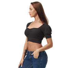 Load image into Gallery viewer, Black Square Neck Crop Top
