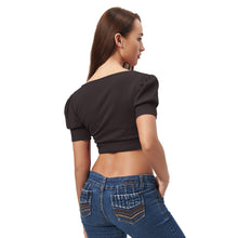 Load image into Gallery viewer, Black Square Neck Crop Top
